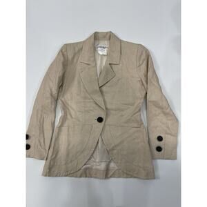Yves Saint Laurent1980s Beige Linen Blazer Jacket Size 36